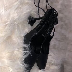 Missguided lace-up, heels, worn only once!